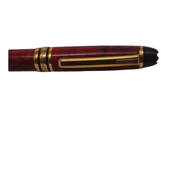 Montblanc Meisterstuck P163 Ballpoint Pen Bordeaux Marble Pen Pouch Set